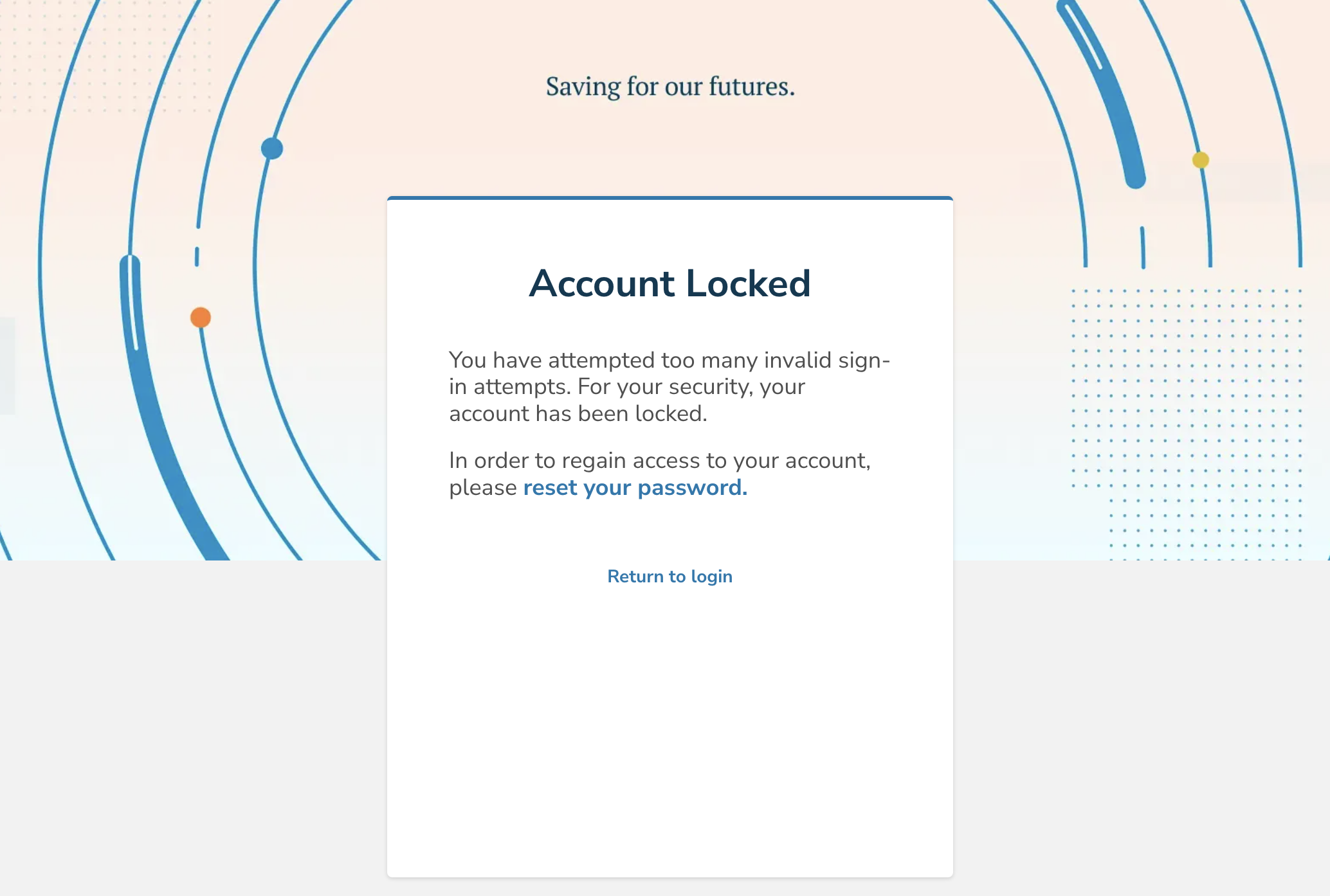 Security: locked out of account after failed login attempts