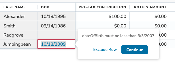 Managing Contribution Validation Errors – Vestwell Help Center