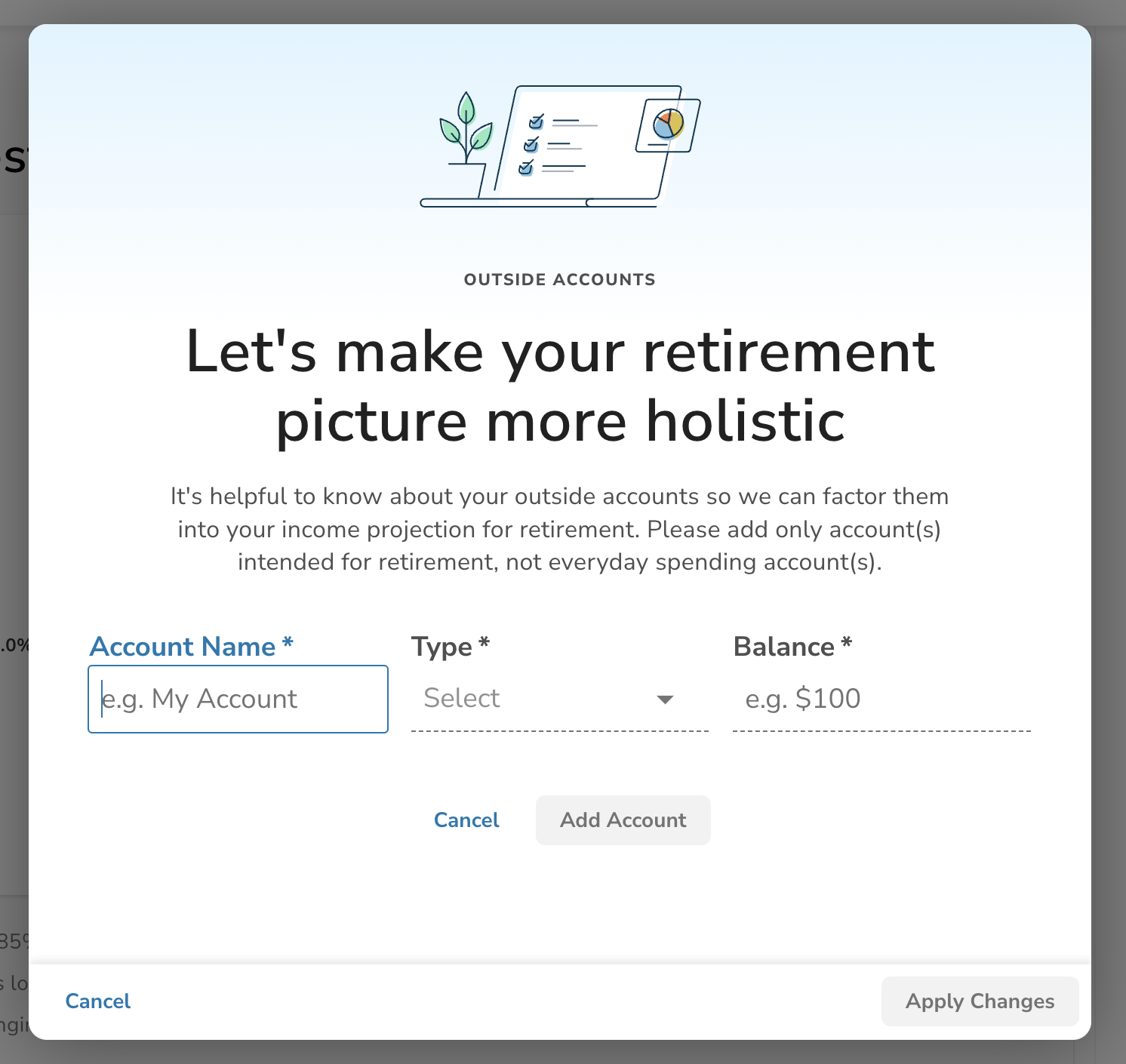 Adding Accounts Manually