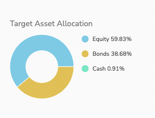 This is an image of the target asset allocation chart
